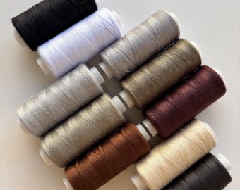 Sewing Thread Set-10 Spools Polyester Embroidery Threads -400 Yards Each, Assorted Colors for Sewing & Crafts, Sold as a Set