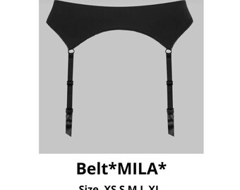 Elastic Lingerie Garter Belt Sewing Pattern, 5 Sizes (PDF Download)