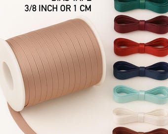 5 Yard Satin Fold Over Bias Tape: 3/8" Sewing Trim