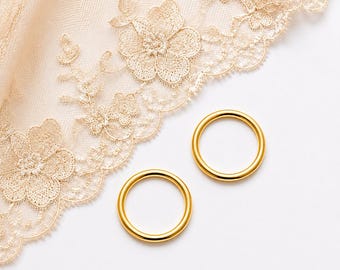 Gold Rings 1/2 Inch Bra Strap Hardware Lingerie Supplies, Sewing Lingerie Findings Metal