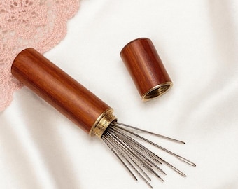 Large Eye Sewing Needles Set, Embroidery, Cross Stitch, with Wooden Case