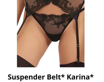 Lace Lingerie Garter Belt Sewing Pattern, Mesh and Elastic, 5 Sizes (PDF Download)