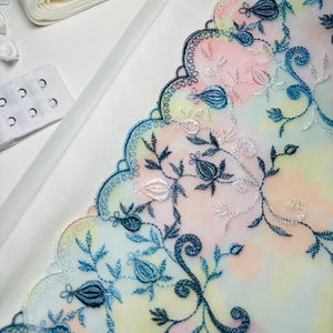 DIY Lingerie Kit with Pastel Rainbow Lace, Bra & Underwear Making Supplies, Bra and Panties Set