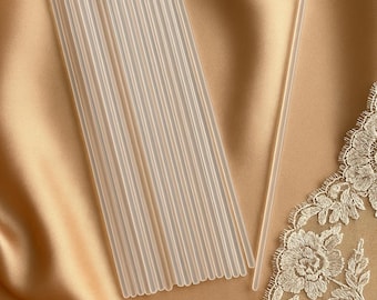 Plastic Boning Strips for Sewing  9.6 Inch (24.5 cm) Flexible Corset Stays, Sold in Set of 2 pieces.