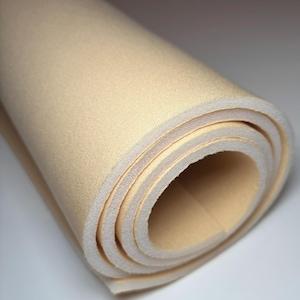 Beige Laminated Foam Fabric for Bra Cup 4mm, Pieces 32/48cm (13/19 inch), Bra Making Swimwear Foam