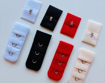 Bra Hook and Eye Closure Set, Length 2 Inch/5 cm-Width 0.6 Inch/1.5 cm, Multi- Color Lingerie Sewing Hooks & Replacement Closure Set