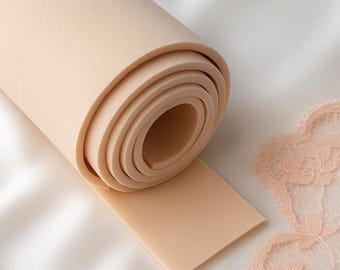 Dünne Beige laminierte Schaumstoff-Gewebe für BH-Cup 2 mm (1/12 Zoll), Stücke 38/50 cm (14,5 / 19 Zoll), BH Herstellung Bademode Schaum
