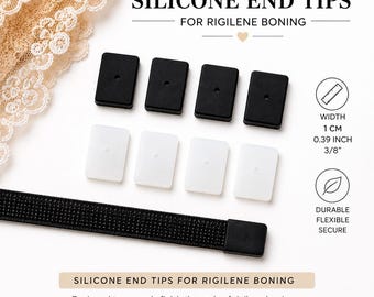 Silicone End Tips for Rigilene Boning 3/8 Inch, Corset Boning Caps, Sewing Supplies