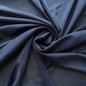 Navy Blue Stretch Mesh PowerNet Fabric, Soft Elastic Tulle for Lingerie, Dancewear and Sewing, Hight Qualiti Mesh, Sold by 0.5 Yards