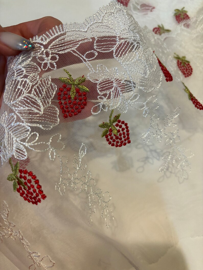 Floral Embroidered Tulle Lace for Sewing Lingerie, White Inelastic Lace