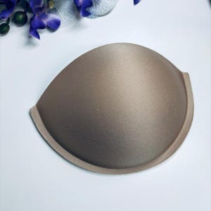 Formed Push-Up Balcony Bra Cups, Almond Shaped with Seam, Beige Foam Inserts for lingerie and Swimwear Swing, Dance Costumes Cups