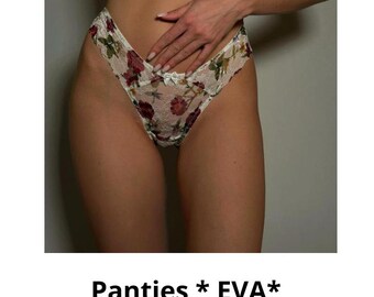 Lingerie pattern, Sewing Pattern PDF 5 sizes, Instant Download pattern,Woman Panties Pattern