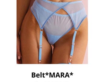 Elastic Mesh Lingerie Garter Belt Sewing Pattern PDF (XS-XL)