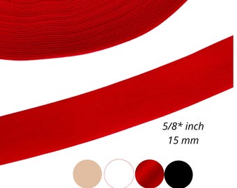 Elástico suave de 15 mm (5/8"), elástico FOE para lencería, costura, diademas y proyectos de manualidades. Se vende cortado a medida.