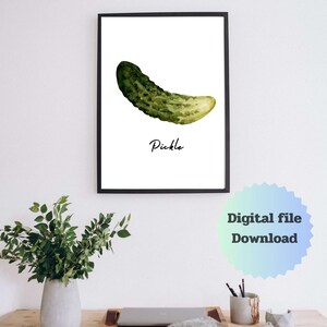 Pickle,Pickle Poster ,Pickle Lover , Digital Minimalist Kitchen Wall Art,Digital Prints,Wall Art,Funny Kitchen,Pickles,downloadable