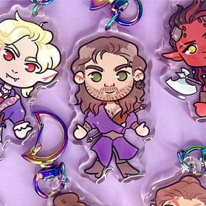 BG3 Keychains, Chibi Cute Charms 2.5 Acrylic