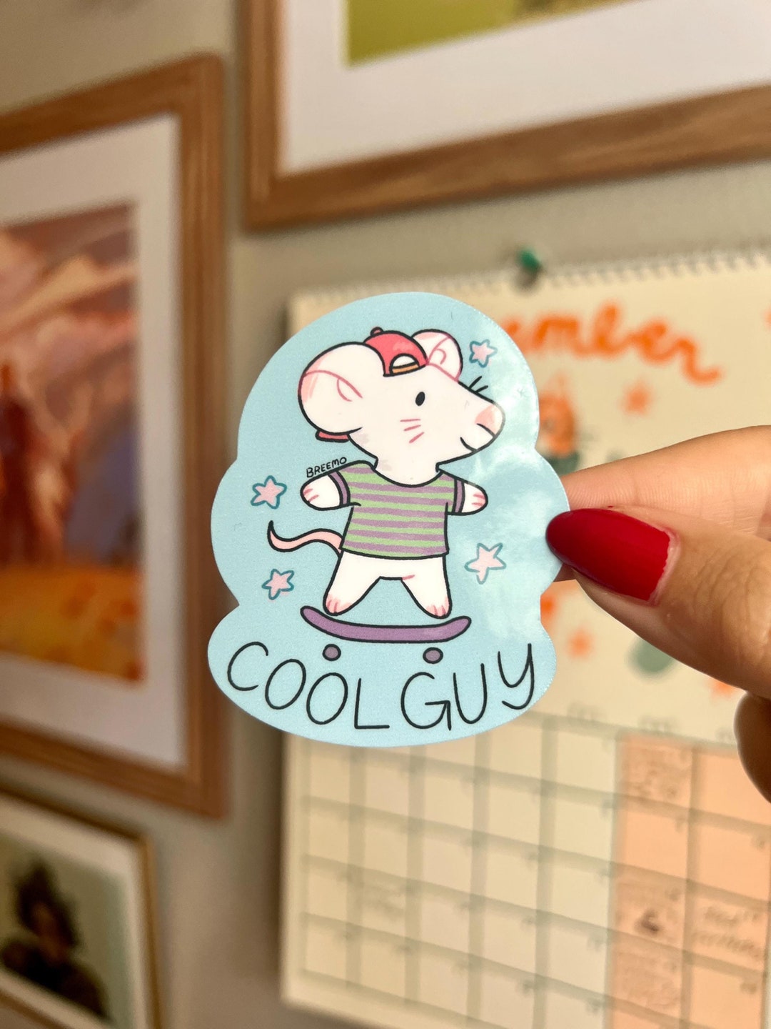 Cool Guy Mouse Rat Sticker Skateboarding - Etsy