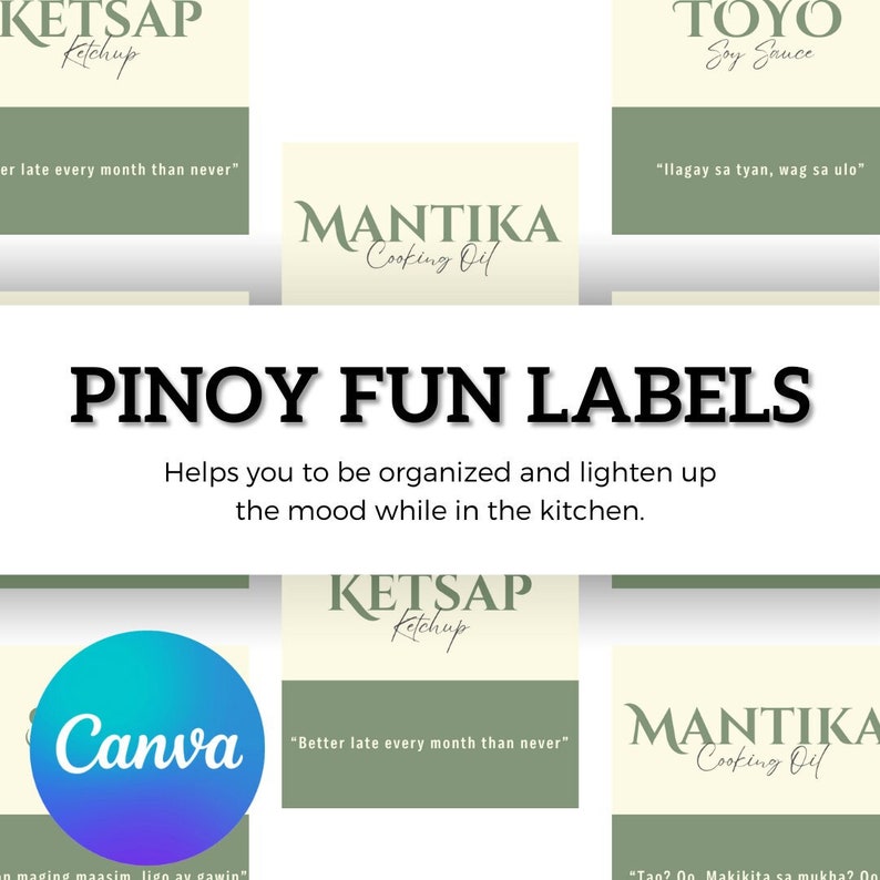 Printable Pinoy Labels Template Condiment Labels Instant Download ...
