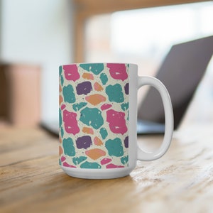 Pastel Dreams, Abstract Art Ceramic Mug 15oz