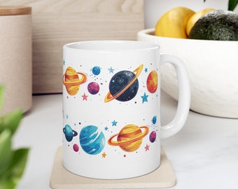 Planet Themed Ceramic Mug 11oz