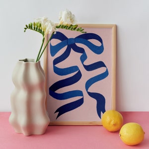 Impresión de arte coqueta, cartel de arco ilustrado, arte de cinta, arte digital estético, IMPRIMIBLE