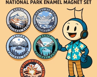 National Park Enamel Magnet: Travel Souvenir Collection