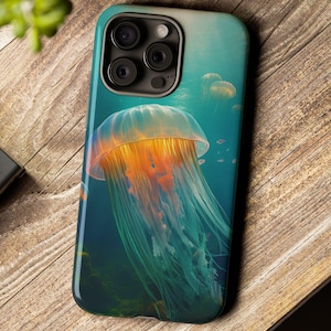 Enchanting Jellyfish iPhone Case - Compatible with iPhone 8, X, XR, 11, 12, 13, 14, 15, 16 Pro, Max, Plus, Mini - Ocean-Inspired Protection