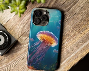 Jellyfish Ocean iPhone Case, Underwater Sea Life Phone Cover