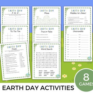 Earth Day Activity Bundle, Games for Kids, Elementary or Homeschool School Activities