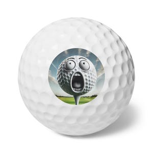 Unique Golf Balls: Scared Ballz Golf Balls, Pack of 6