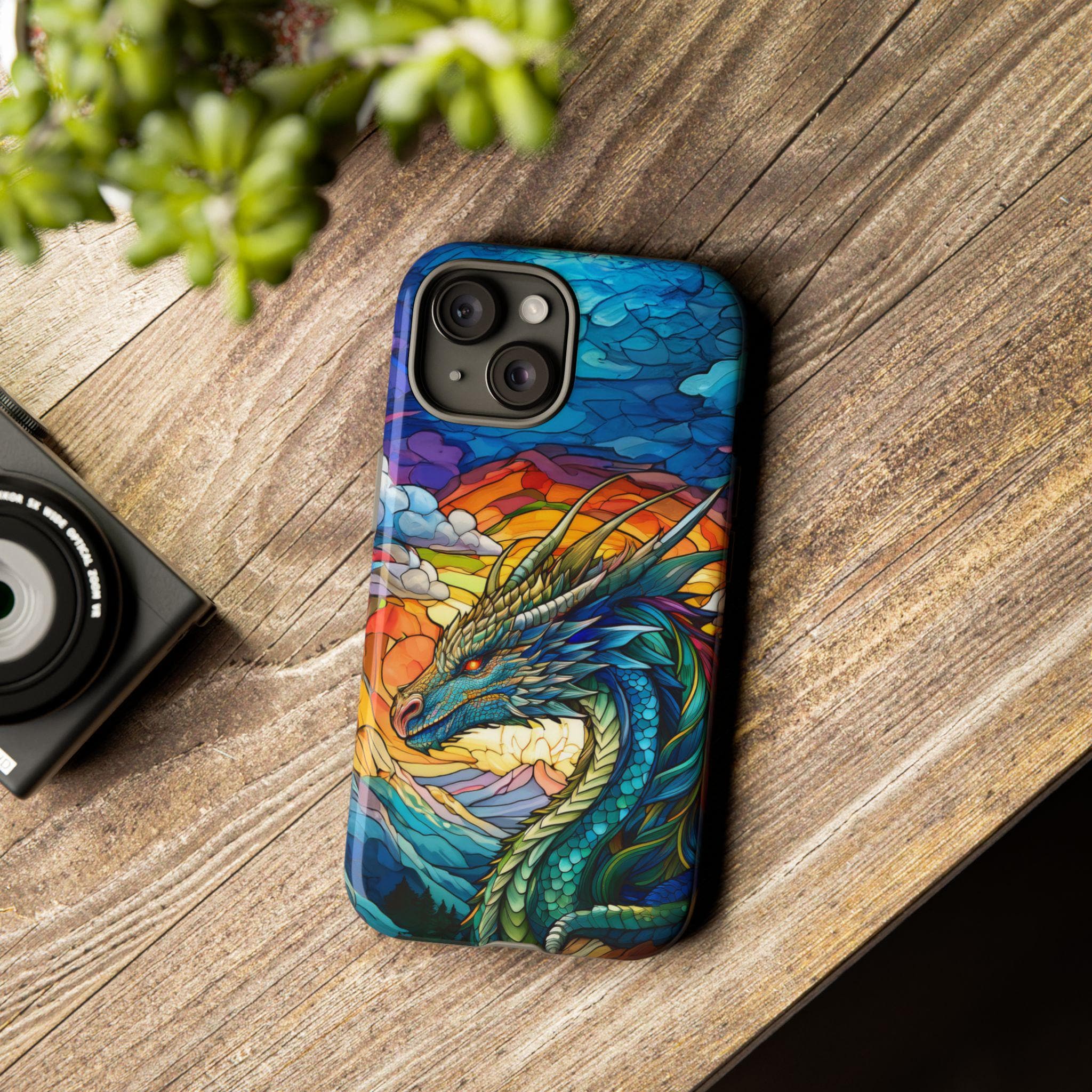 EYZUTAK Cover Con Disegno Drago Per IPhone 7/8/SE – Custodia Ibrida Rigida E Morbida, Stampa 3D, Protezione Antiurto