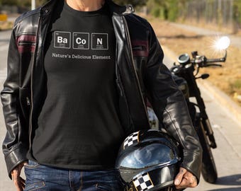 Lustiges Speck Periodensystem T-Shirt, Foodie Wissenschaft Geschenk