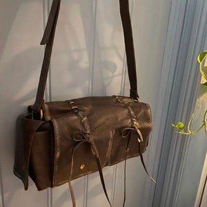 ★Wai Kei★ Artificial Leather Ribbon Hobo Bag Mint YKBE01AC Hobo Bags for Women Soft Vegan Leather Shoulder Handbag