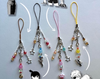 chainsaw anime devil manga keychain phone charms purse bag accessory