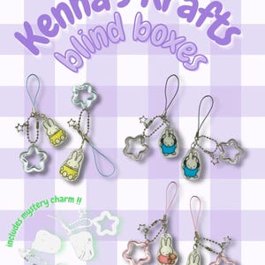 Mystery Kawaii Blind Box Schlüsselanhänger Miffy inspiriert Handy Charme Taschenzubehör