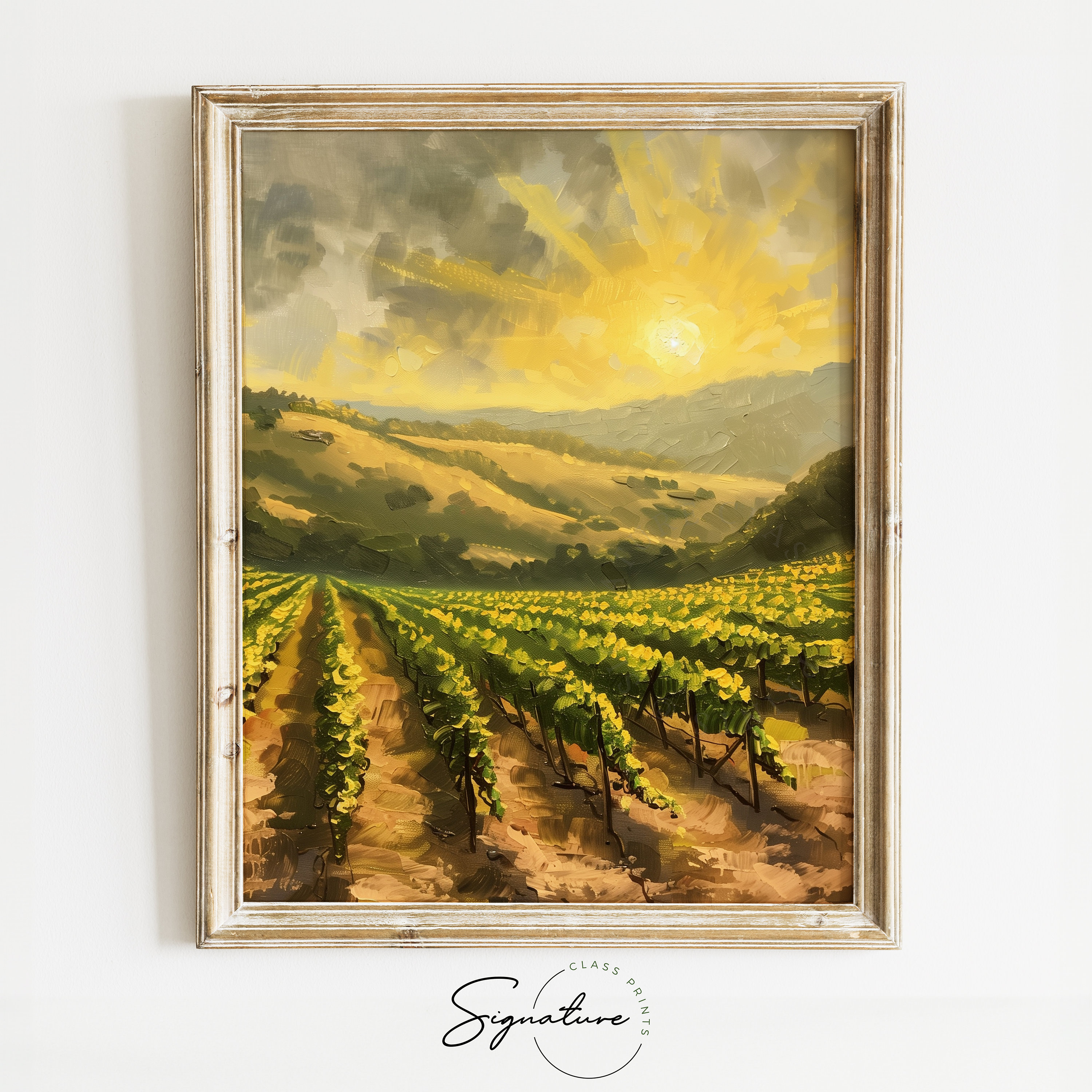 Napa Valley Vineyard Sunset Printable Art, California Wine Country ...