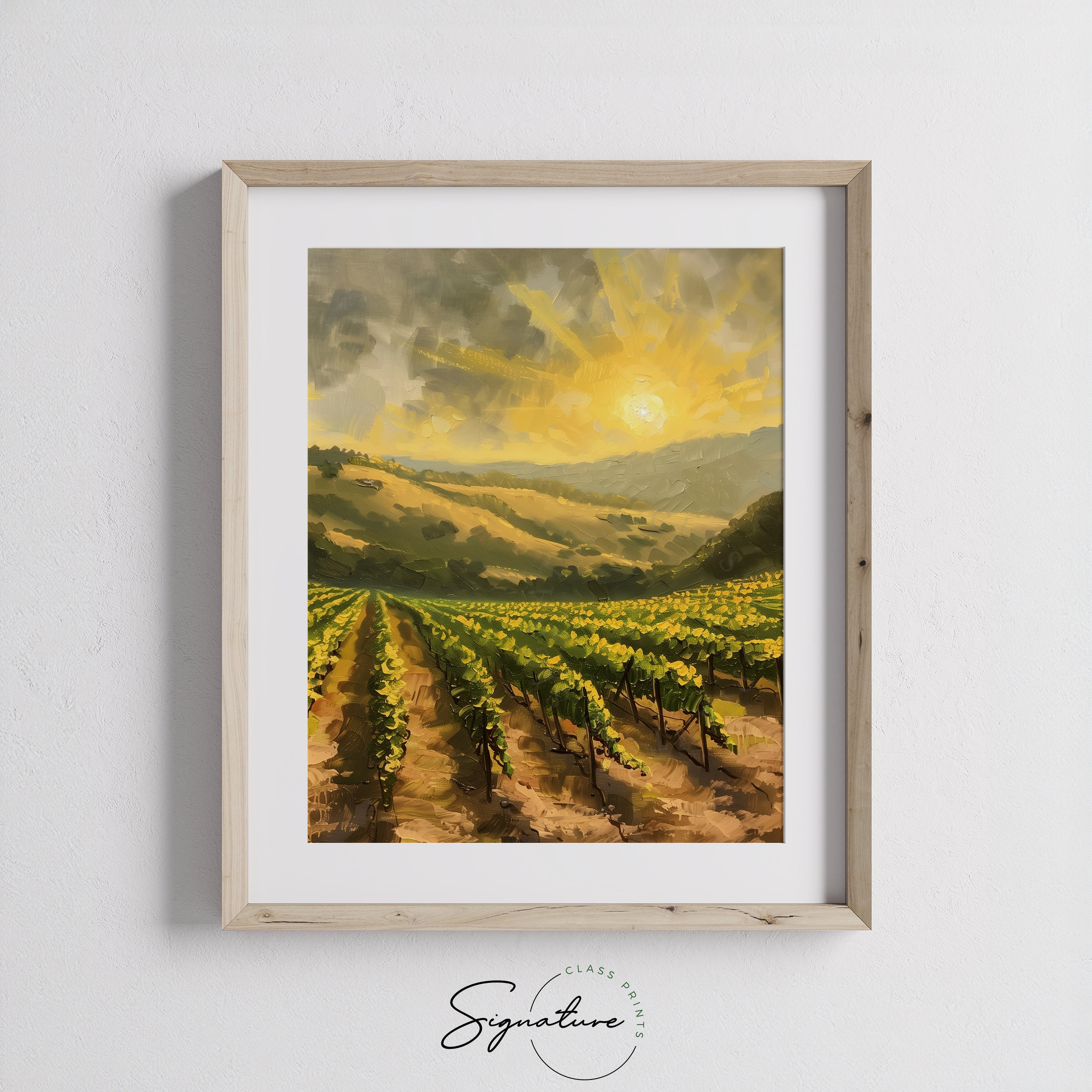 Napa Valley Vineyard Sunset Printable Art, California Wine Country ...