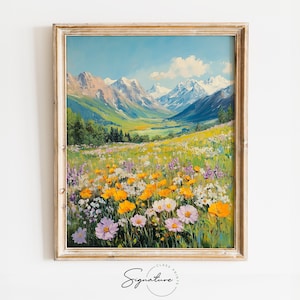 Vintage Oil Painting Style Wall Art - Claude Monet Inspired Printable, Rustic Cottagecore Decor, Impressionist Landscape Art 3891