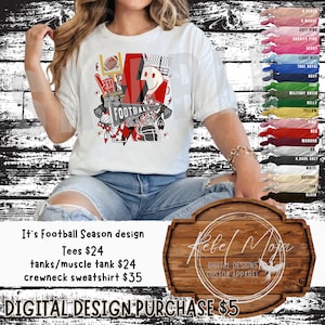 It&#39;s Football Season Indian Warrior Mascot Digital Download PNG