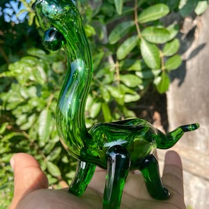 Dinosaur Tobacco Glass pipe Green glass