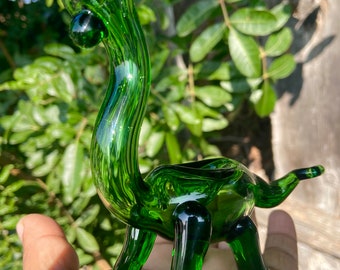 Dinosaur Tobacco Glass pipe Green glass