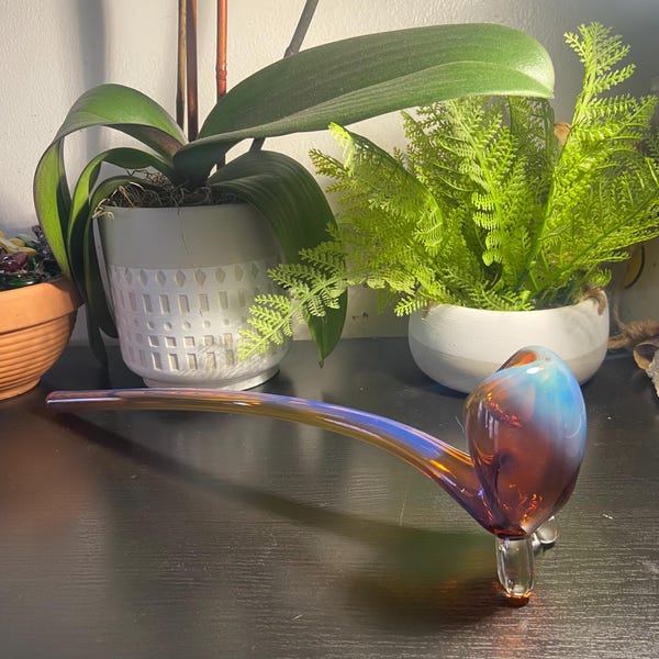 Amber Gandalf Tobacco Glass Pipe