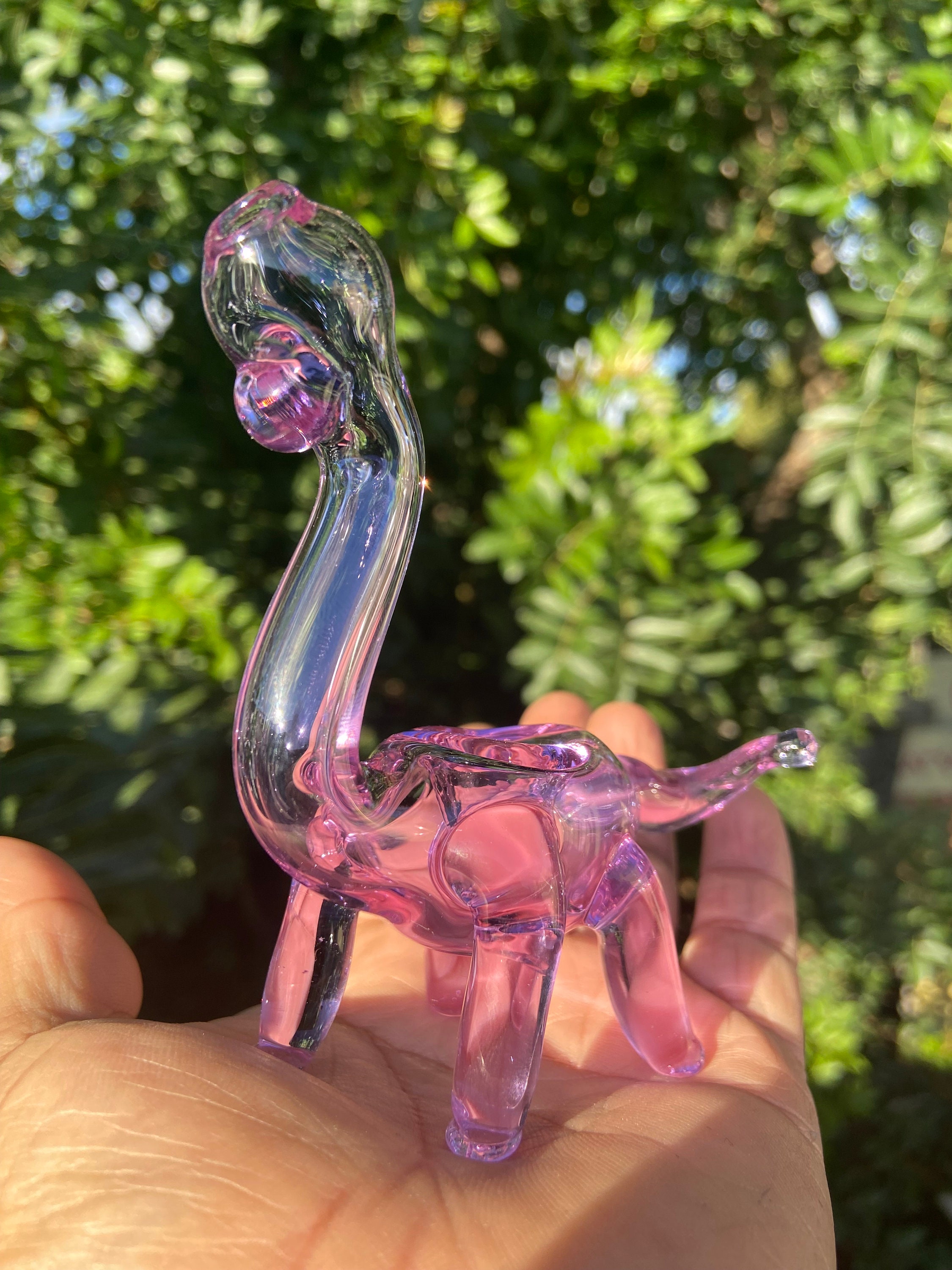 glass tobacco pipes for sale 4.5" Pink Gold Smoking Fumed Color Changing Heavy Duty Smoke Glass Dragon Pipe, Hand Blown
