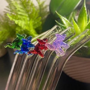 Glass straws Dinosaur Triceratops Design