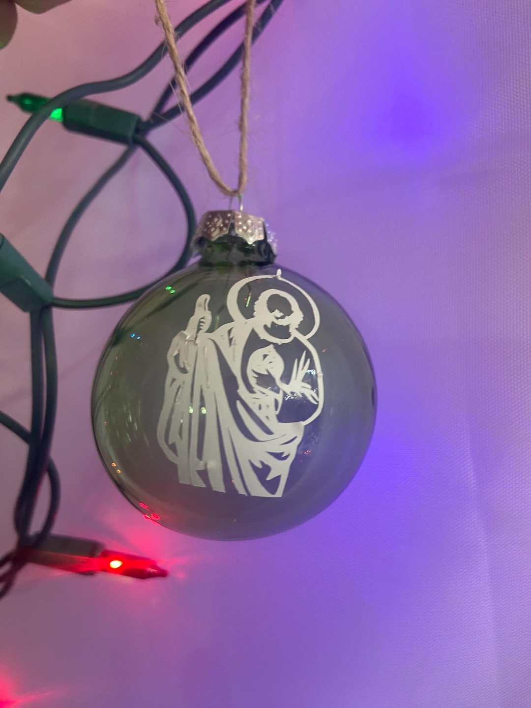 St Jude Christmas Glass Blown Ornaments Green Color Etsy