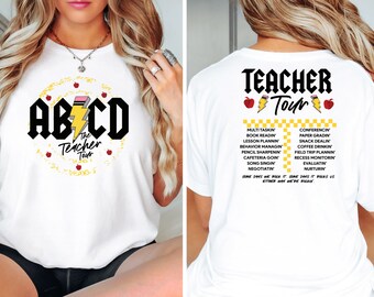 Teacher Shirt, ABCD Teacher Tour Shirt, Back To School Shirt, End of School Year Shirt, Trendy t shirt, Kindergarten Teacher Shirt, School