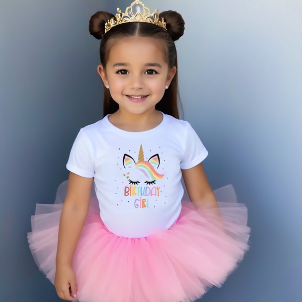 Trendy Birthday Girl Shirt, Unicorn Girl Birthday Party,  Girl Shirt, Birthday Girl Party Shirt,  Shirt, Gift For Birthday Girl, Kids Shirt