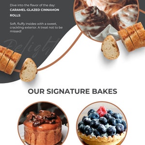 Bakery Website Template Canva, Website Template for Bakery, Bakery Website Canva Template, Bakery Canva Website, Dessert Store Website Temp