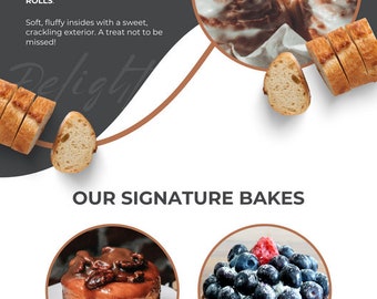 Bakery Website Template Canva, Website Template for Bakery, Bakery Website Canva Template, Bakery Canva Website, Dessert Store Website Temp