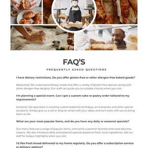 Bakery Website Template Canva, Website Template for Bakery, Bakery Website Canva Template, Bakery Canva Website, Dessert Store Website Temp image 8